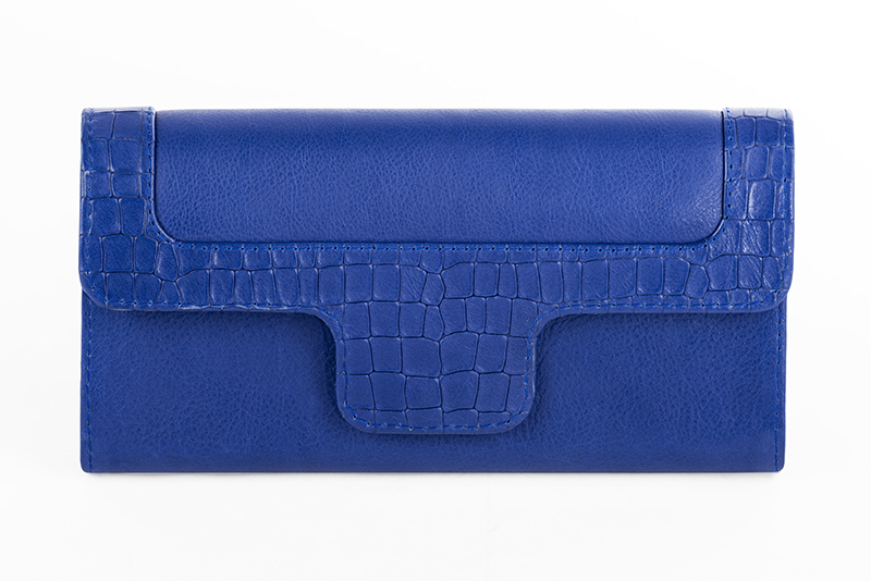 Portefeuille femme bleu électrique haut de gamme. Personnalisation. Profile view - Florence KOOIJMAN